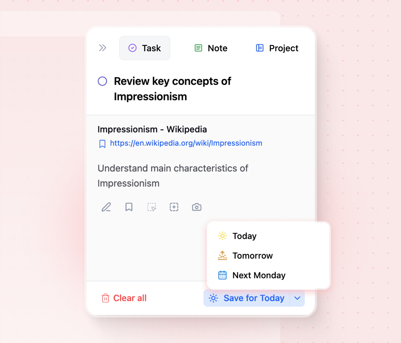 Task view